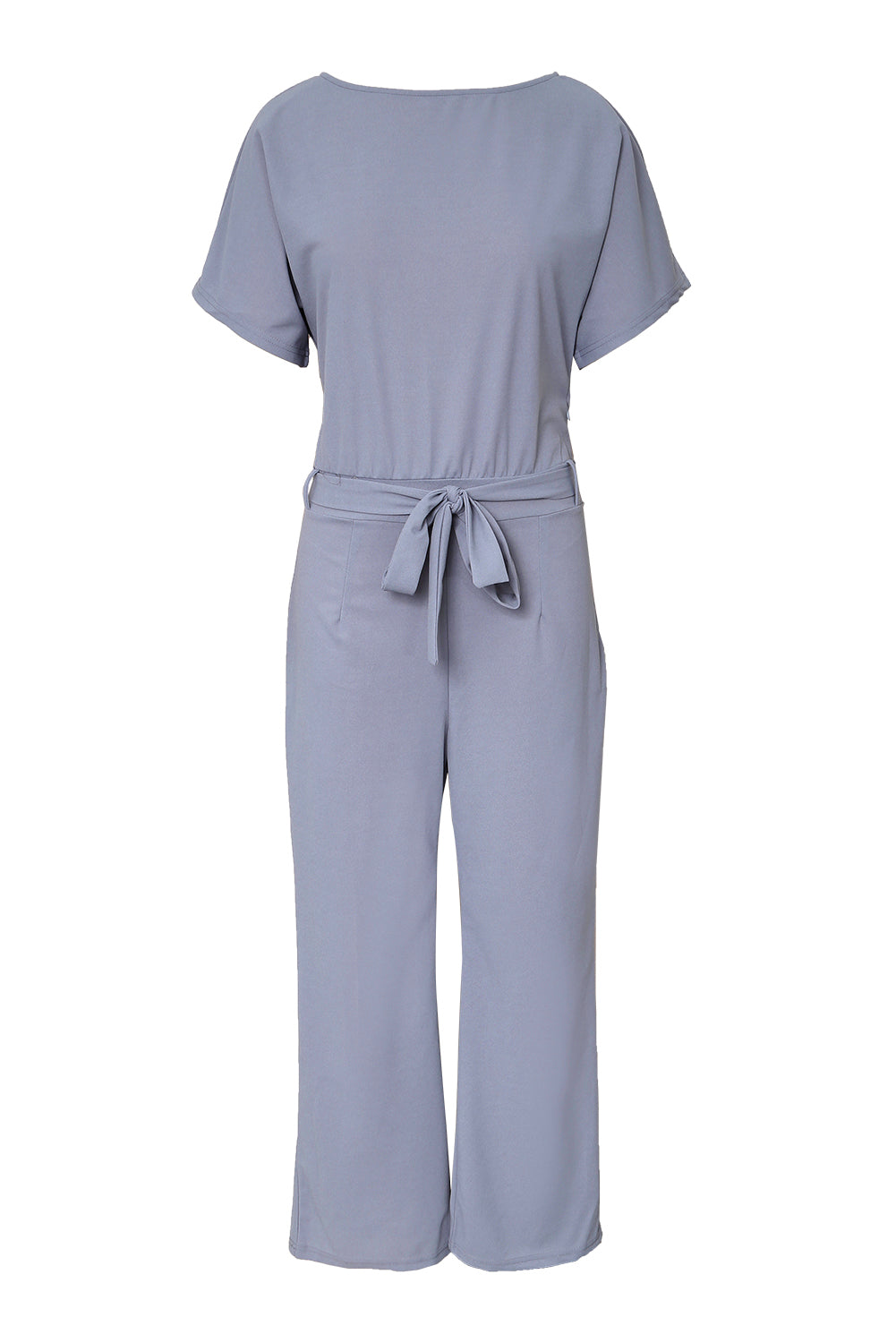 Blue Oh So Glam Belted Wide Leg Jumpsuit