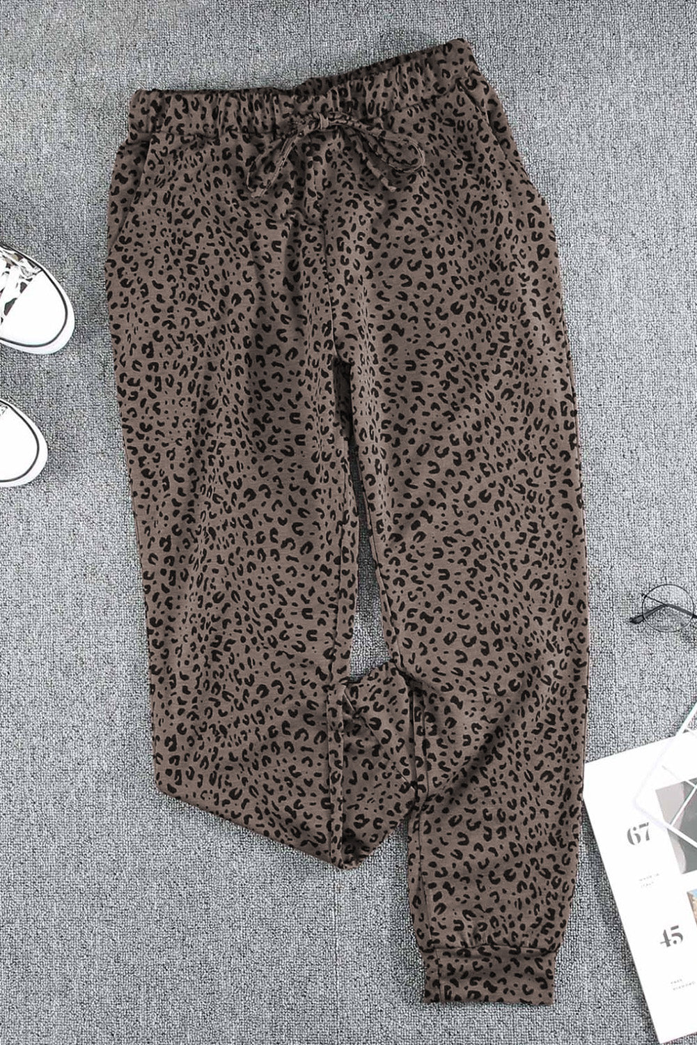 Black Breezy Leopard Joggers