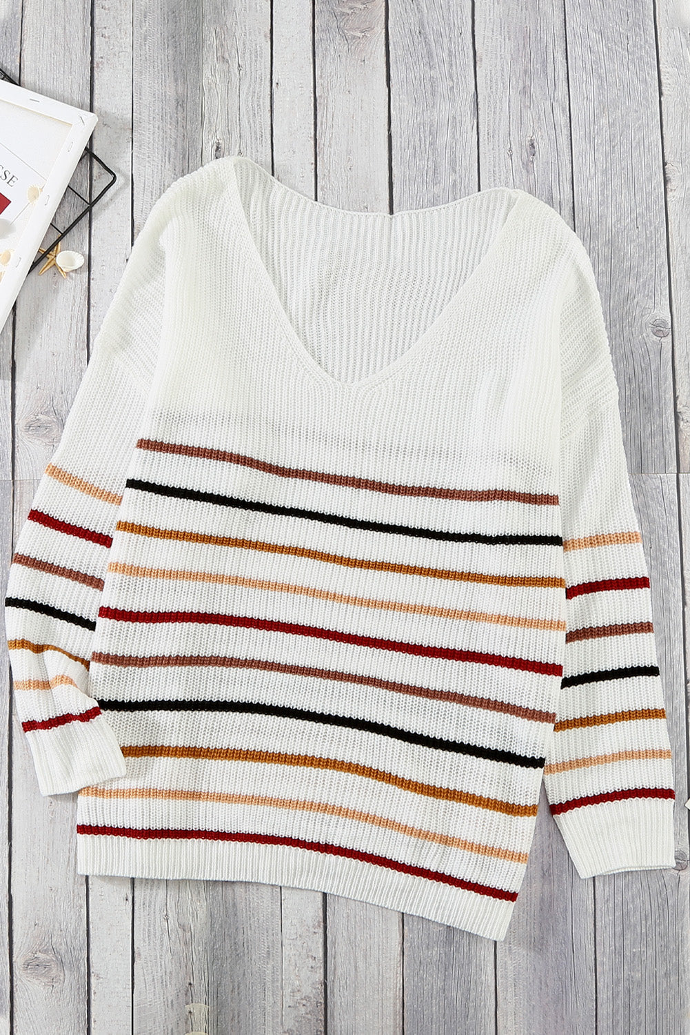 Multicolor Striped Knit Sweater