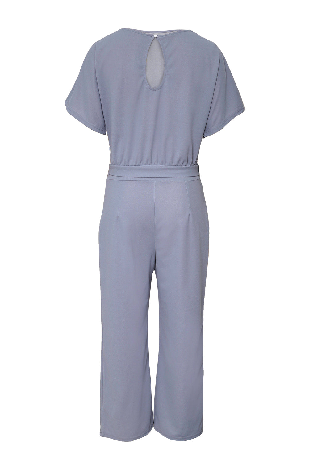 Blue Oh So Glam Belted Wide Leg Jumpsuit