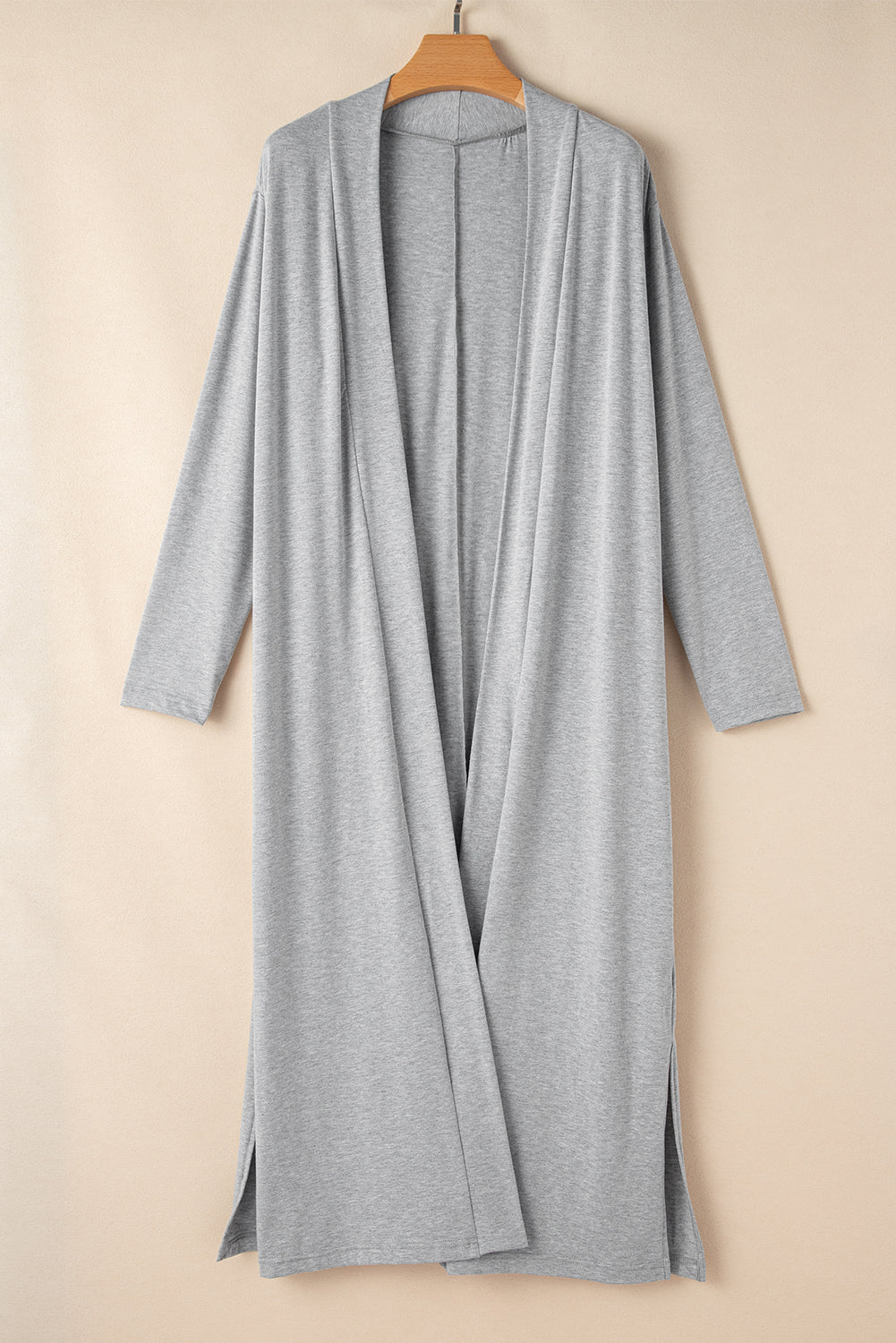 Parchment Split Long Cardigan and Skinny Pants Lounge Set